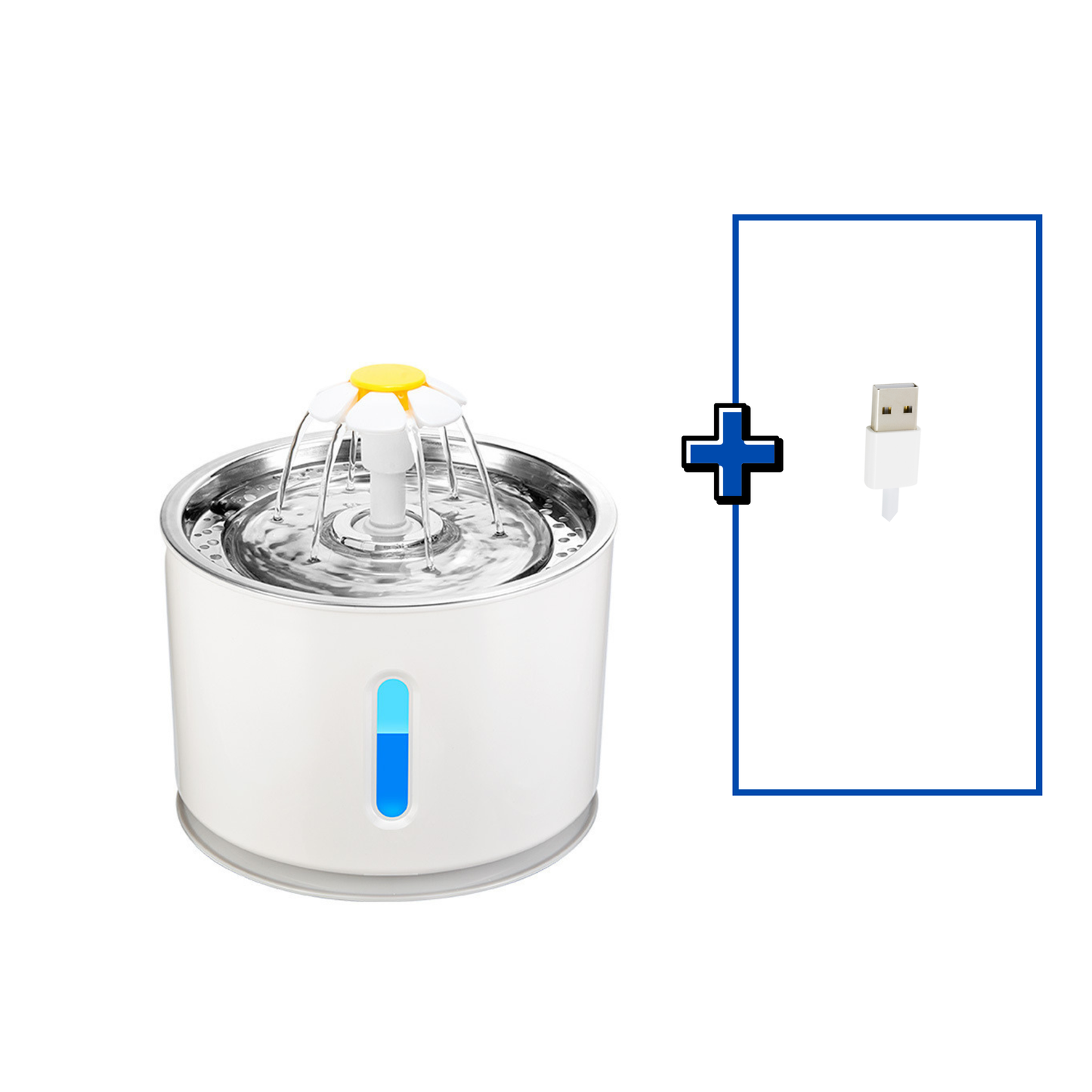 スマートペット給水器 — 清潔で新鮮なお水を毎日,  ペット給水器, 自動給水ボウル, 猫用給水器 2.4L